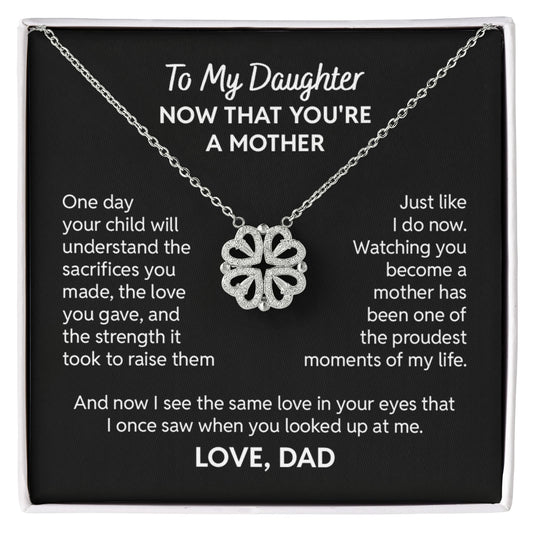 To My Daughter Necklace – Now That You're a Mother Gift | Magnetic Hearts Necklace