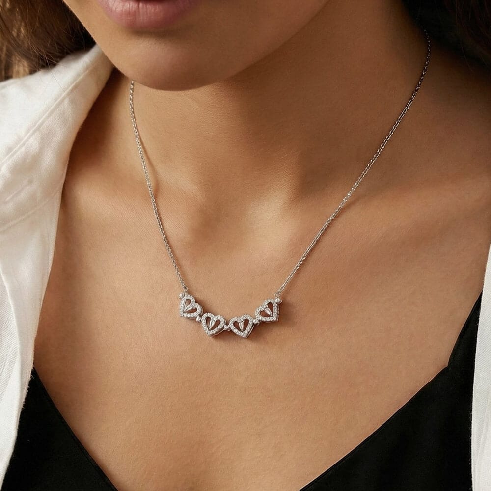To My Wife –Magnetic Hearts Necklace from Husband | God Kept Us Side-by-Side