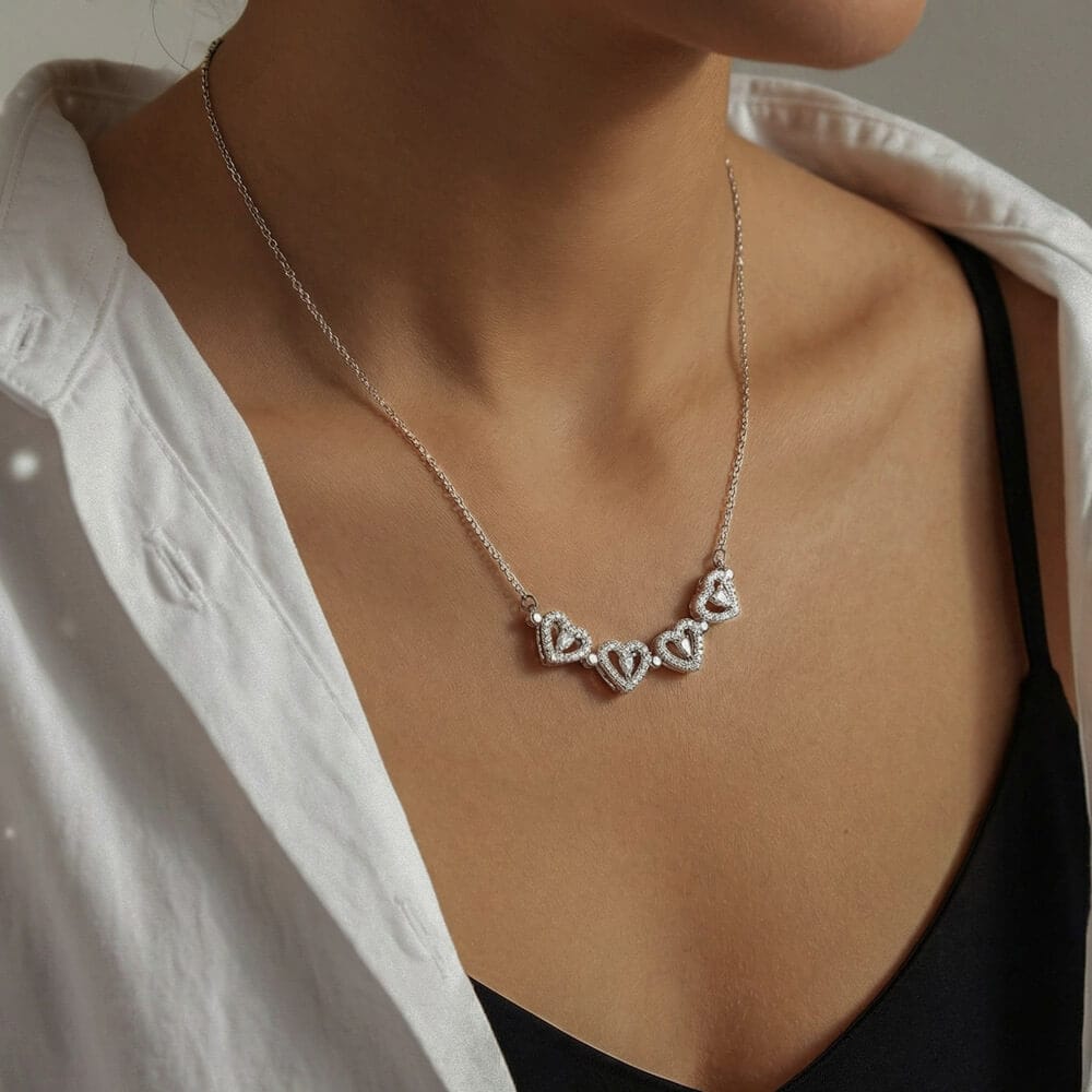 To My Wife –Magnetic Hearts Necklace from Husband | God Kept Us Side-by-Side