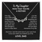 To My Daughter Necklace – Now That You're a Mother Gift | Magnetic Hearts Necklace