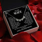 To My Wife –  Magnetic Hearts Necklace  My Home, My Always