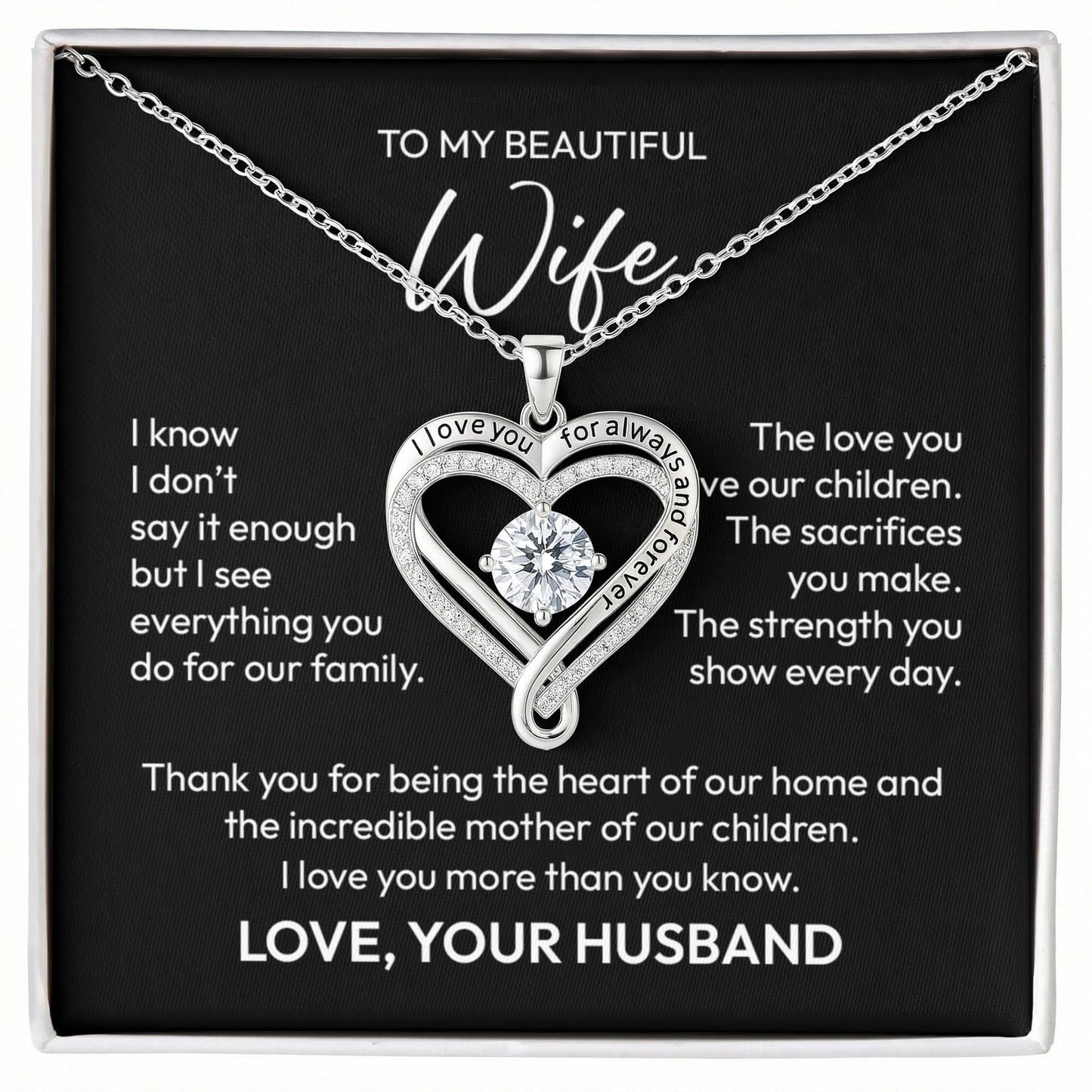 To My Beautiful Wife – Love Your Husband Gift for Mother of Our Children