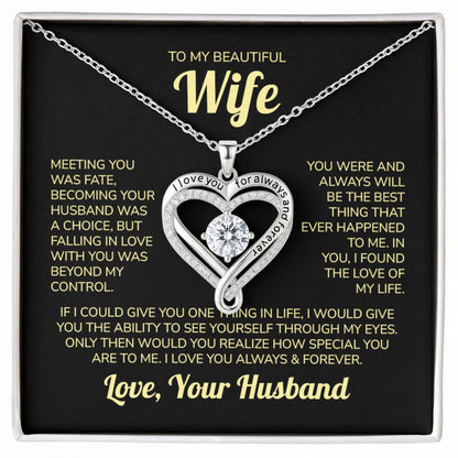 To My Beautiful Wife Necklace – I Found the Love of My Life Gift from Husband