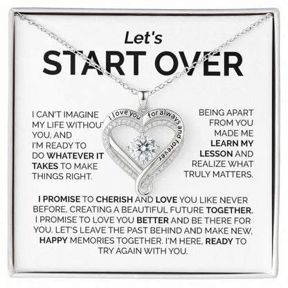 Let's Start Over Necklace – Romantic Apology Gift for Her