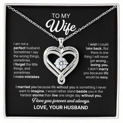 To My Beautiful Wife Necklace – My Safe Place My Calm In Chaos Forever
