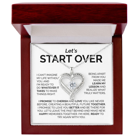Let's Start Over Necklace – Romantic Apology Gift for Her