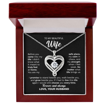 To My Beautiful Wife Necklace – You Are My Safe Place Forever