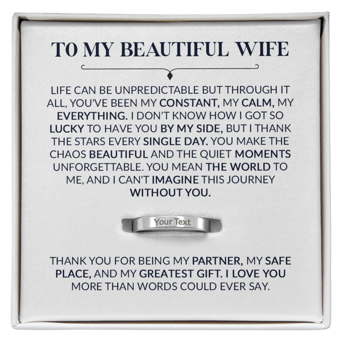 I'd Find You Sooner & Love You Longer” – Personalized Ring for Wife