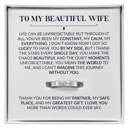 I'd Find You Sooner & Love You Longer” – Personalized Ring for Wife