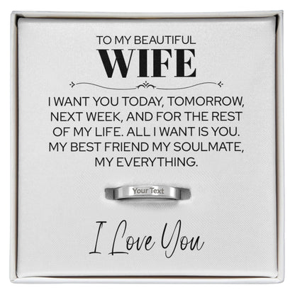 Today, Tomorrow & For The Rest of My Life – Personalized Ring for Wife
