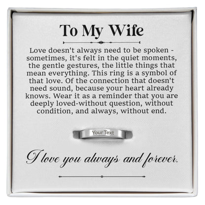 I Love You Always & Forever” – Personalized Ring for Wife
