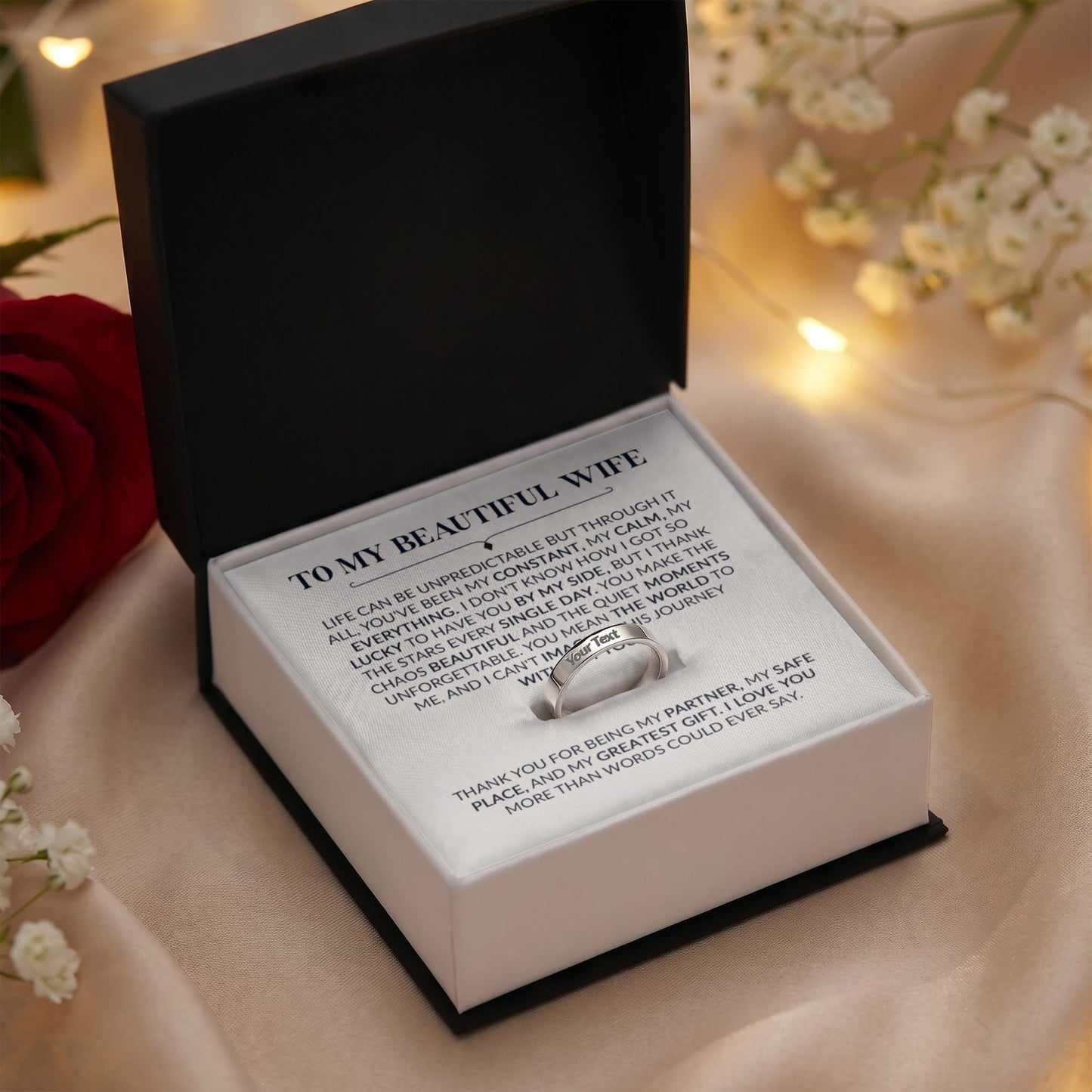 I'd Find You Sooner & Love You Longer” – Personalized Ring for Wife