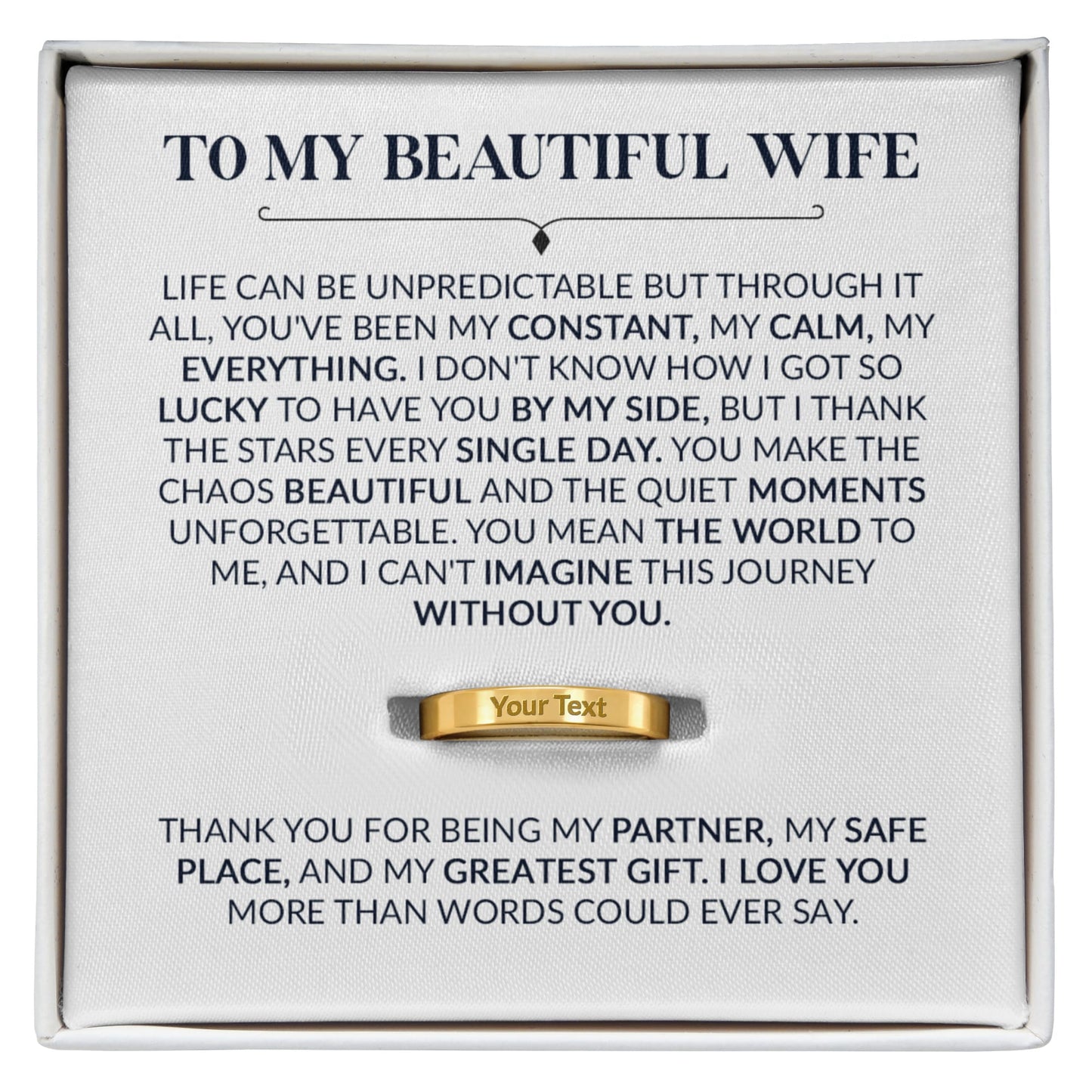 I'd Find You Sooner & Love You Longer” – Personalized Ring for Wife