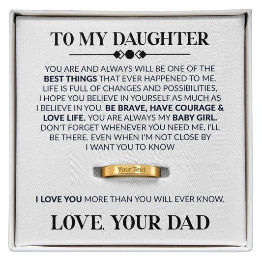 To My Daughter – I Love You More Than You'll Ever Know Personalized Ring
