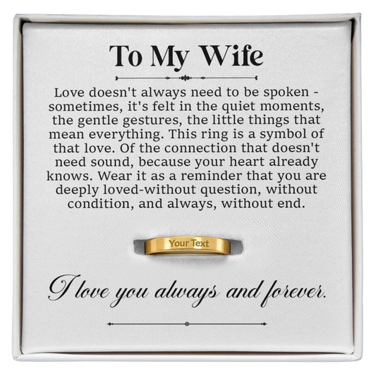 I Love You Always & Forever” – Personalized Ring for Wife