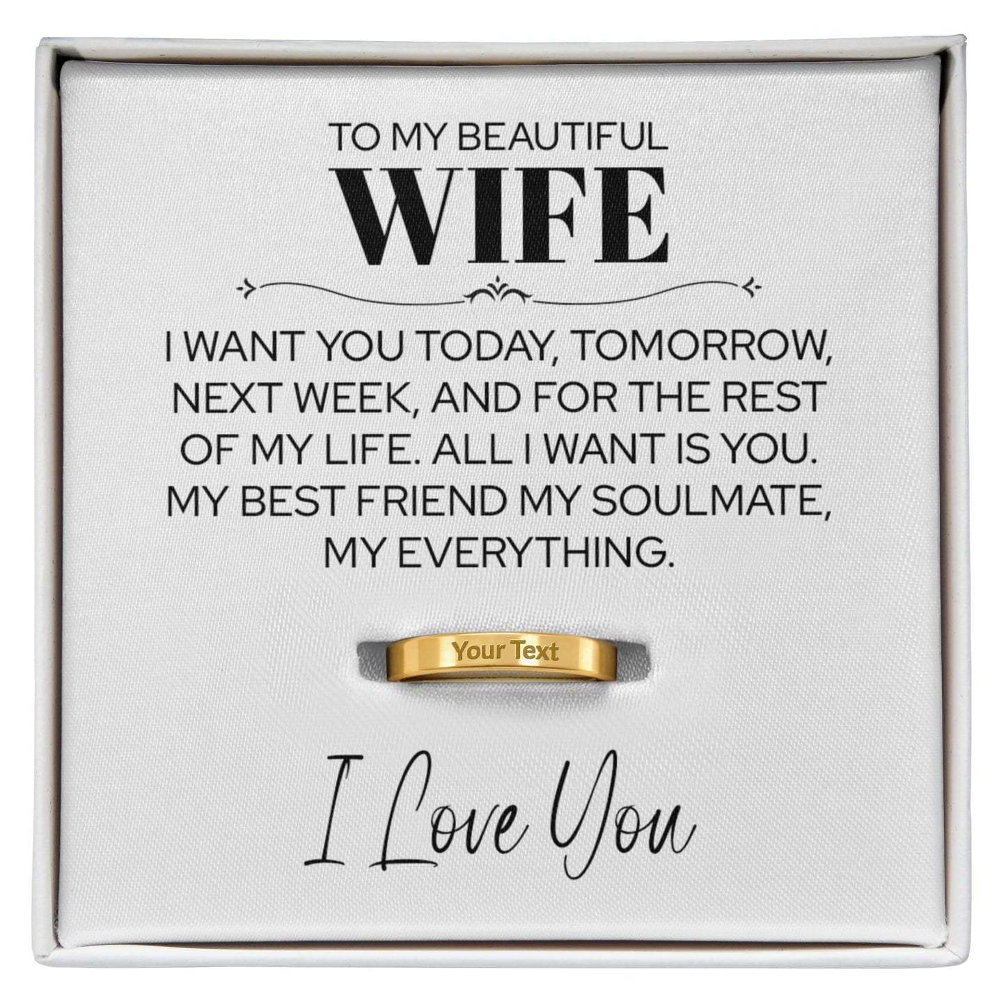 Today, Tomorrow & For The Rest of My Life – Personalized Ring for Wife