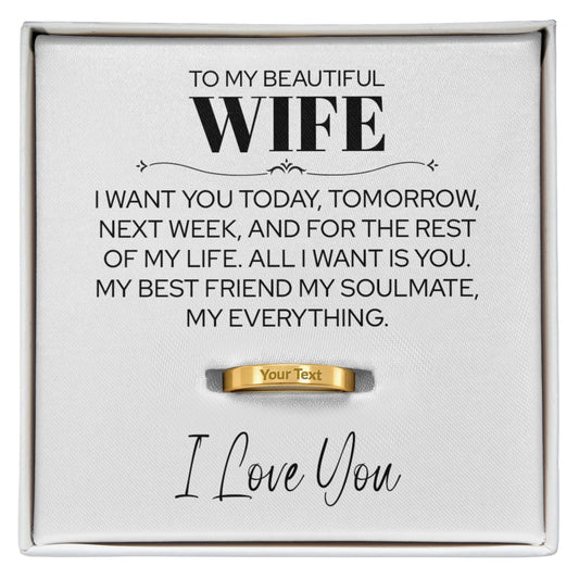 Today, Tomorrow & For The Rest of My Life – Personalized Ring for Wife