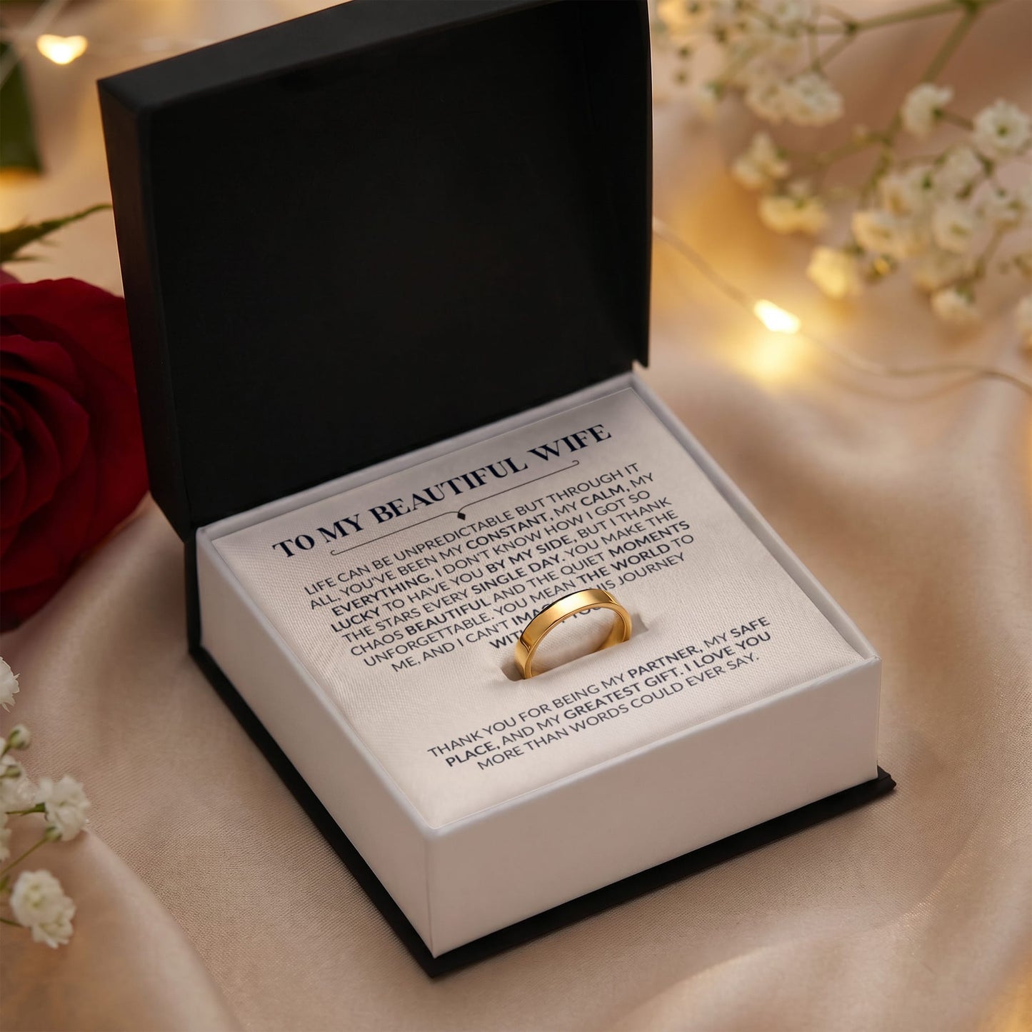 I'd Find You Sooner & Love You Longer” – Personalized Ring for Wife