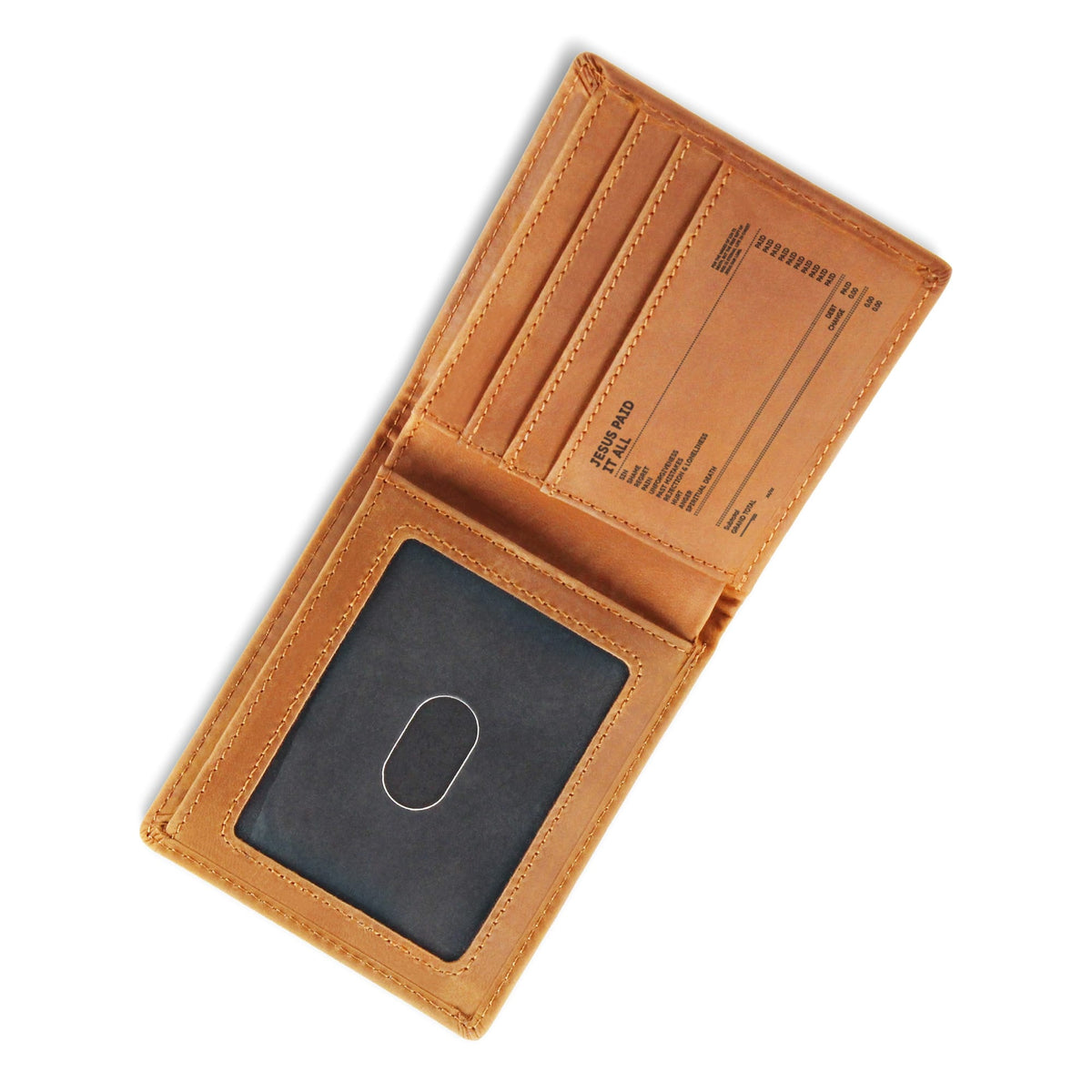 Jesus Paid It All – Engraved Leather Wallet ✝️