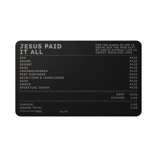 Jesus Paid It All – Engraved Metal Wallet Card ✝️