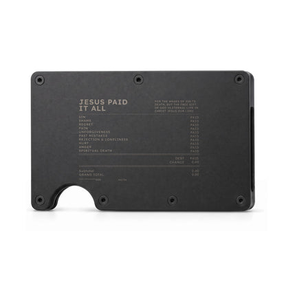 Jesus Paid It All – Engraved Metal Wallet ✝️