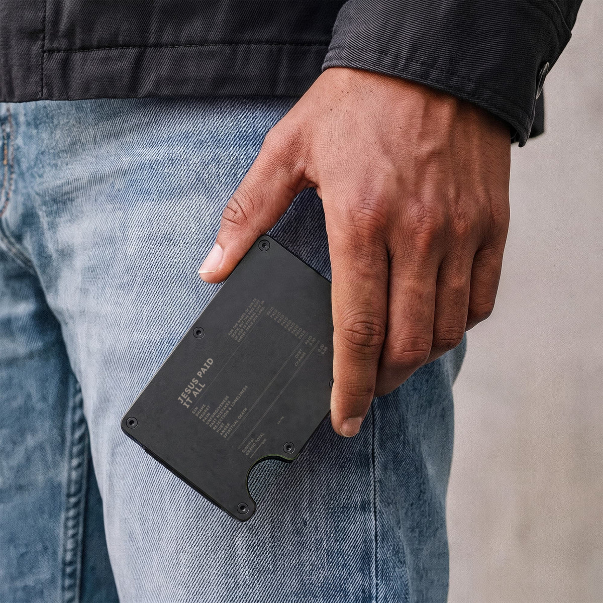 Jesus Paid It All – Engraved Metal Wallet ✝️