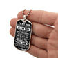 Dad to Son Dog Tag Necklace — Gift for Son