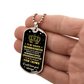 To My Granddaughter – Your Crown Will Never Fall Dog Tag Necklace