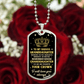 To My Granddaughter – Your Crown Will Never Fall Dog Tag Necklace