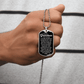 To My Grandson – I Will Always Be There Dog Tag Necklace