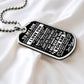 Dad to Son Dog Tag Necklace — Gift for Son