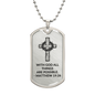 With God All Things Are Possible Dog Tag Necklace