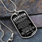 To My Grandson Dog Tag Necklace — You Are Valuable and Powerful, Love from Grandpa