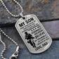 My Son – Believe In Yourself Dog Tag Necklace Gift