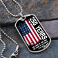 Land Of The Free USA 250th Anniversary Dog Tag Necklace