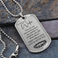 To My Wife Dog Tag Necklace – Christian Gift from Husband