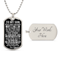 To My Son – I Believe In You Dog Tag Necklace Gift