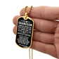 To My Grandson – One Of The Most Beautiful Chapters Dog Tag Necklace