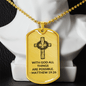 With God All Things Are Possible Dog Tag Necklace