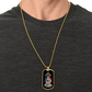America 250 Years Dog Tag Necklace – Patriotic Fighter Jet Gift 1776-2026