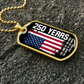 Land Of The Free USA 250th Anniversary Dog Tag Necklace