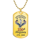 USA 250th Anniversary Dog Tag Necklace – Patriotic Gift 1776-2026