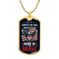 Land of the Free Dog Tag – Patriotic Veteran Gift
