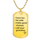 Call Your Grandma -  Dog Tag Necklace