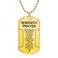 Serenity Prayer Dog Tag Necklace – Christian Faith Gift for Men