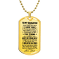 To My Daughter Dog Tag Necklace – Love Dad Gift