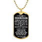 To My Grandson – One Of The Most Beautiful Chapters Dog Tag Necklace