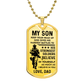My Son – Believe In Yourself Dog Tag Necklace Gift