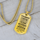 To My Daughter Dog Tag Necklace – Love Dad Gift