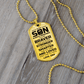 To My Son – Braver Stronger Smarter Dog Tag Gift